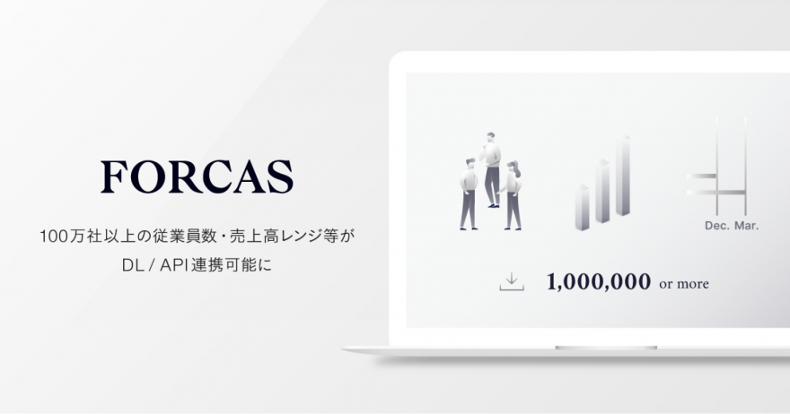 100万社以上の従業員数・売上高がレンジ数値でDL / API連携可能に